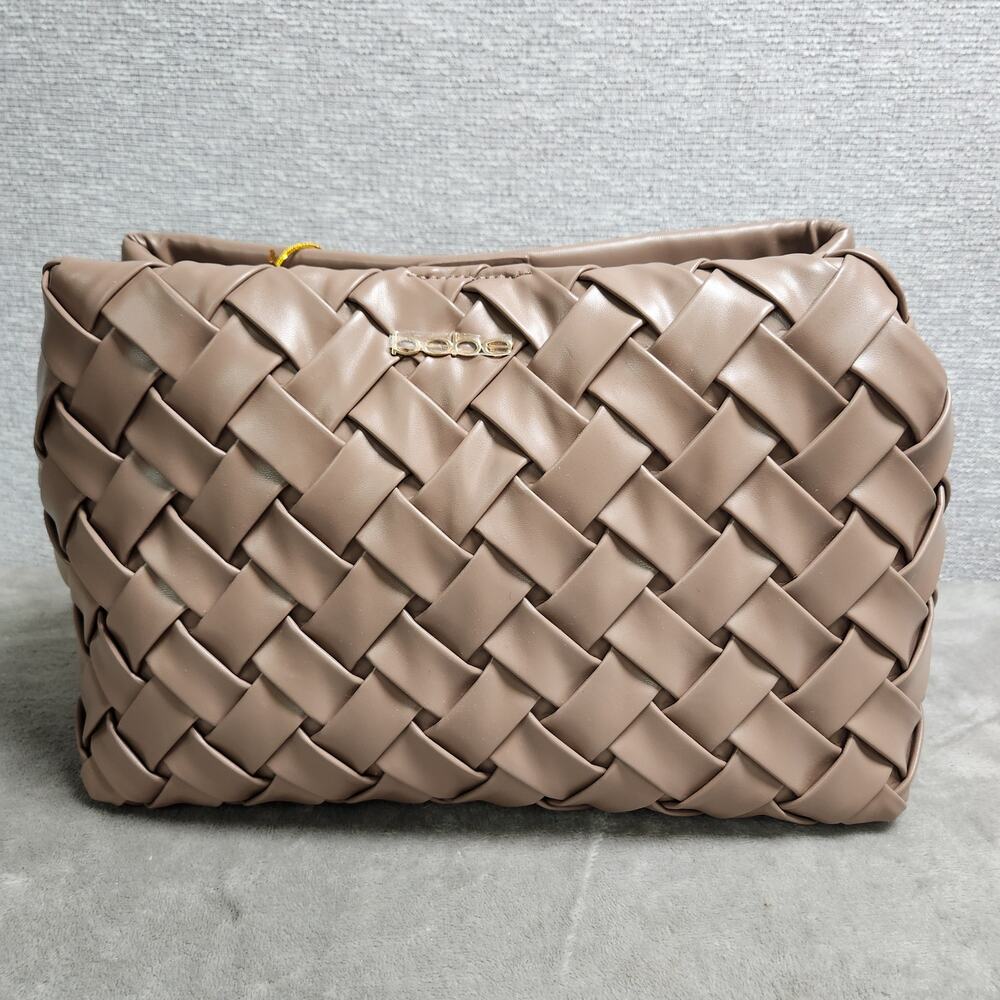 Bebe Luca MD Satchel Bag E03-5358 Taupe New